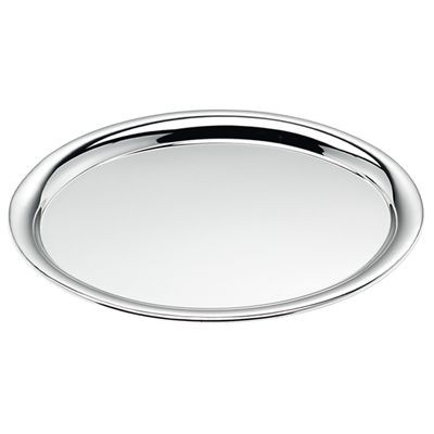 Picture of OVAL SILVER CHROME METAL TRAY.