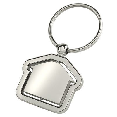 Picture of HOUSE KEYRING in Silver Metal.