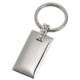 Picture of RECTANGULAR SILVER METAL KEYRING with Crystal Decoration