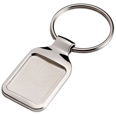 Picture of SILVER METAL RECTANGULAR KEYRING