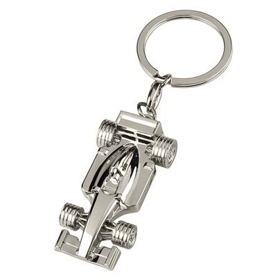Picture of FORMULA ONE RACING CAR SILVER METAL KEYRING.