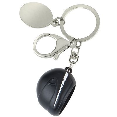 Picture of SILVER METAL & BLACK CRASH HELMET KEYRING