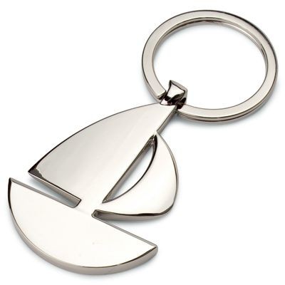 Picture of SAILING BOAT YACHT KEYRING in Silver Metal