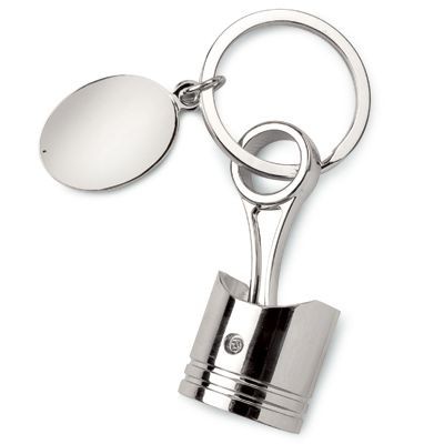 Picture of PISTON & CRANK LARGE SILVER METAL KEYRING