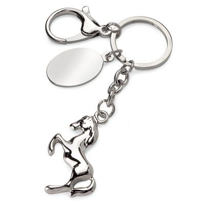Picture of PRANCING HORSE KEYRING in Silver Metal.