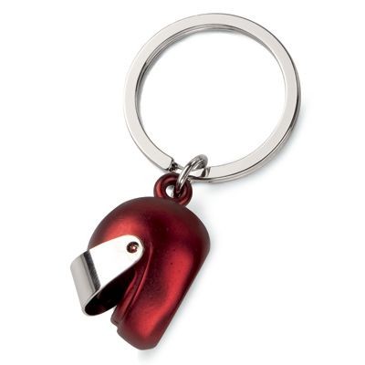 Picture of MOTOR BICYCLE HELMET METAL KEYRING in Red