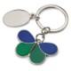 Picture of BUTTERFLY METAL KEYRING in Blue & Green with Tag