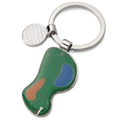 Picture of GOLF COURSE & GOLF BALL METAL KEYRING.