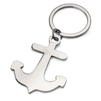 Picture of LARGE ANCHOR SILVER CHROME METAL KEYRING