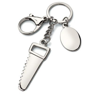Picture of CARPENTERS SAW METAL KEYRING in Silver