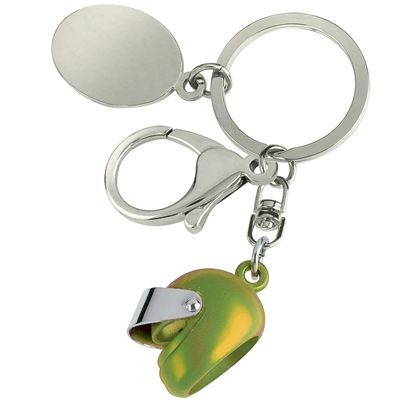 Picture of SMALL MOTOR BICYCLE HELMET METAL KEYRING in Yellow