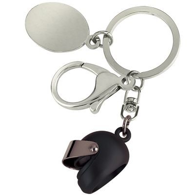 Picture of SMALL MOTOR BICYCLE HELMET METAL KEYRING in Black