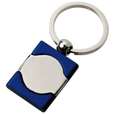 Picture of METAL KEYRING in Blue & Silver Chrome Finish