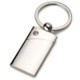 Picture of RECTANGLE SILVER CHROME METAL KEYRING with Crystal