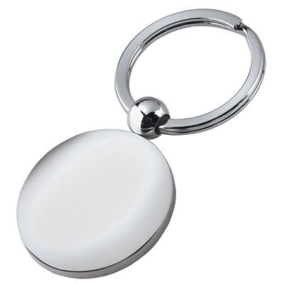 Picture of ROUND SILVER CHROME METAL KEYRING