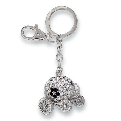 Picture of CARRIAGE METAL KEYRING with Crystals.