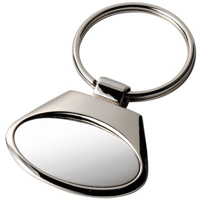 Picture of OVAL SILVER CHROME METAL KEYRING