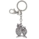 Picture of TWO OWLS METAL KEYRING with Crystals