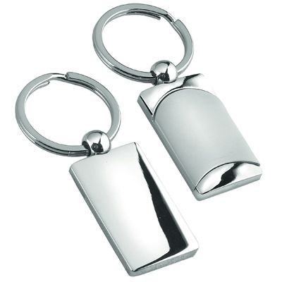 Picture of SILVER CHROME METAL KEYRING.