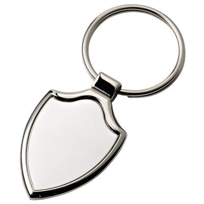 Picture of SHIELD SILVER CHROME METAL KEYRING