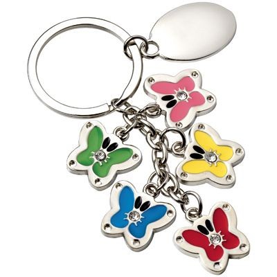 Picture of METAL KEYRING with 5 Butterflies.