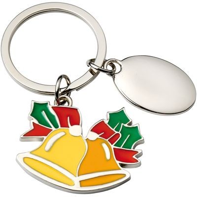 Picture of CHRISTMAS BELLS METAL KEYRING.