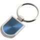 Picture of SILVER METAL KEYRING with Blue Inset Plate