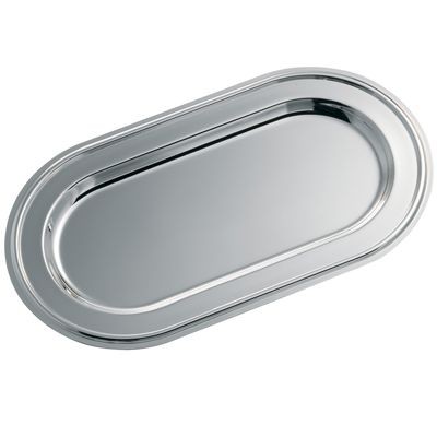 Picture of OVAL SILVER CHROME METAL TRAY.