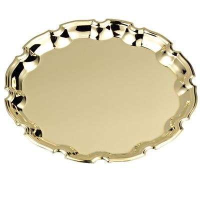 Picture of ROUND SHINY SILVER METAL TRAY.