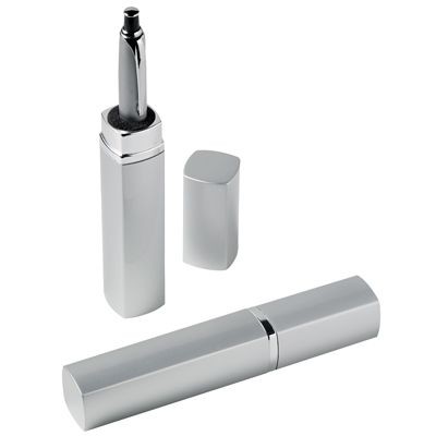 Picture of SQUARE PEN PRESENTATION TUBE in Silver.