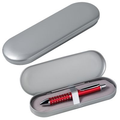 Picture of OVAL SILVER METAL PEN PRESENTATION TIN