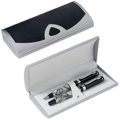 Picture of LARGE PLASTIC PEN PRESENTATION BOX in Black