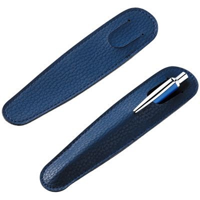 Picture of PEN PRESENTATION SLEEVE in Blue Faux Leather.