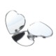 Picture of HEART SHAPE SILVER PLATED METAL COMPACT HANDBAG MIRROR