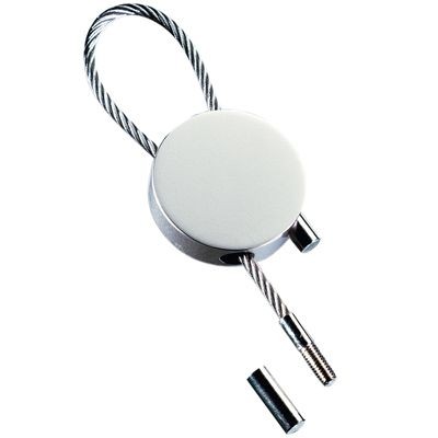 Picture of ROUND CABLE KEYRING in Matt Silver Metal Finish