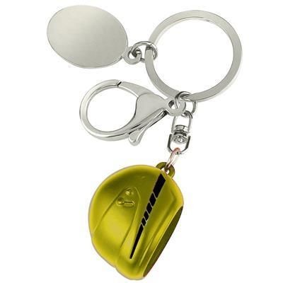 Picture of LARGE MOTOR BICYCLE HELMET KEYRING in Yellow