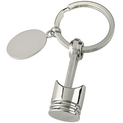 Picture of PISTON AND CRANK SILVER METAL KEYRING