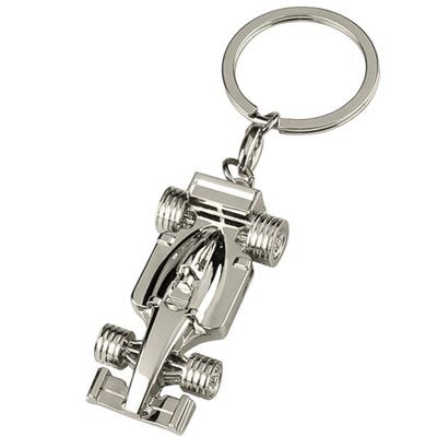 Picture of SILVER CHROME METAL F1 RACING CAR KEYRING.