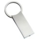 Picture of CLASSIC LARGE RECTANGULAR MATT SILVER METAL KEYRING with Round Ring