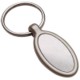 Picture of ELLIPSE MATT SILVER METAL INLAY KEYRING