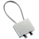 Picture of RECTANGULAR CABLE KEYRING in Matt Silver Metal