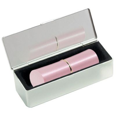 Picture of KAREN LIPSTICK HOLDER in Silver Metal with Mirror