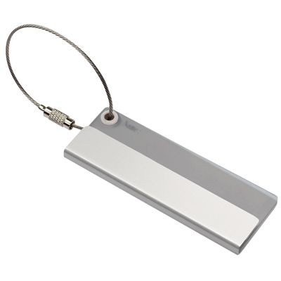 Picture of MATT SILVER METAL LUGGAGE TAG.