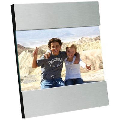 Picture of BRUSHED FINISH SILVER METAL PHOTO FRAME.