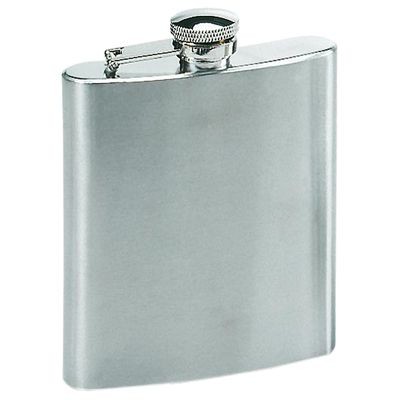 Picture of 8OZ SILVER STAINLESS STEEL METAL HIP FLASK.