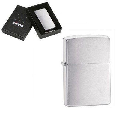 Picture of GENUINE ZIPPO LIGHTER in Brushed Silver Chrome