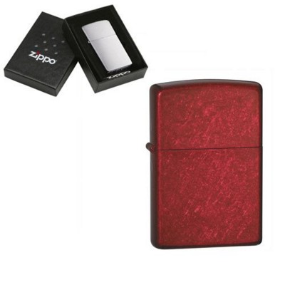 Picture of GENUINE ZIPPO LIGHTER in Candy Apple Red Finish