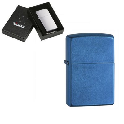 Picture of GENUINE ZIPPO LIGHTER in Cerulean Blue Finish