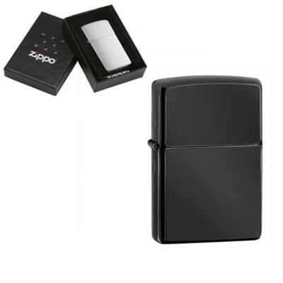 Picture of GENUINE ZIPPO LIGHTER in Ebony Finish.