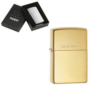 Picture of GENUINE ZIPPO LIGHTER in High Polish Brass.